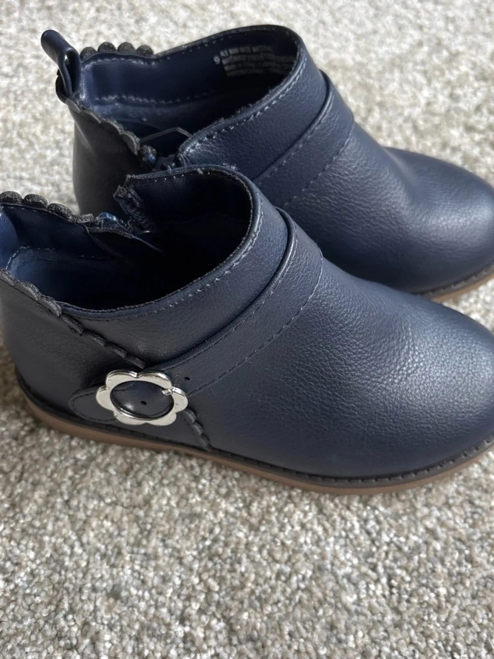 Gymboree Navy Girls Ankle Boots with Buckle Detail